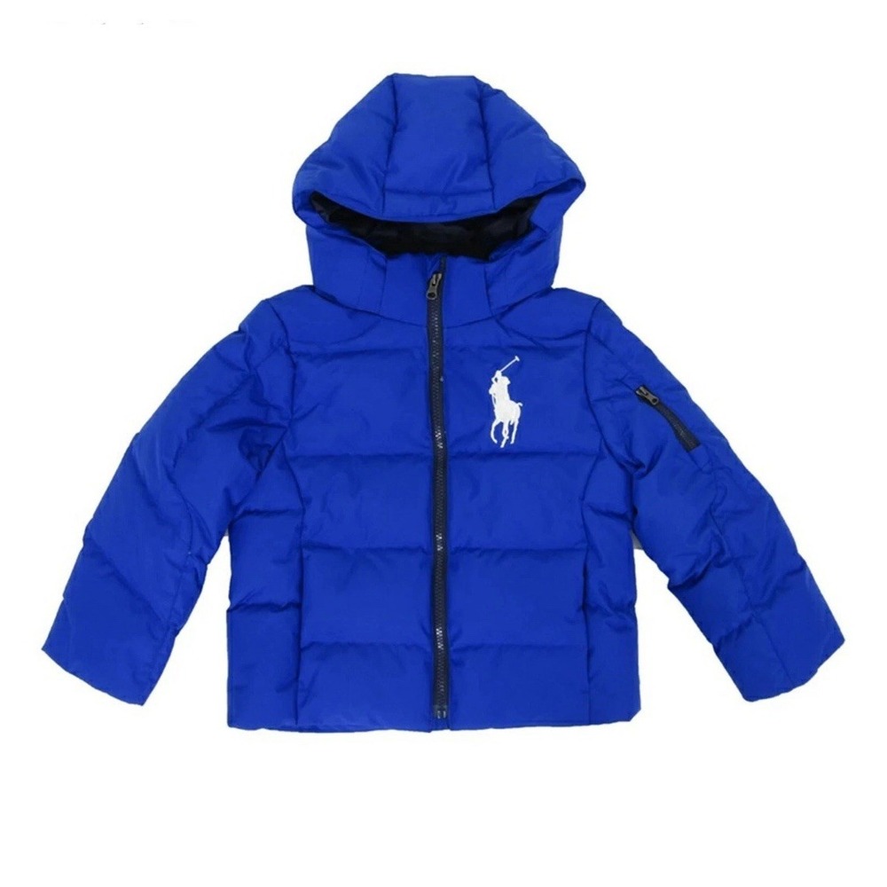 Polo Ralph Lauren Little Kid's Big Pony Hooded Puffer Down Jacket Coat